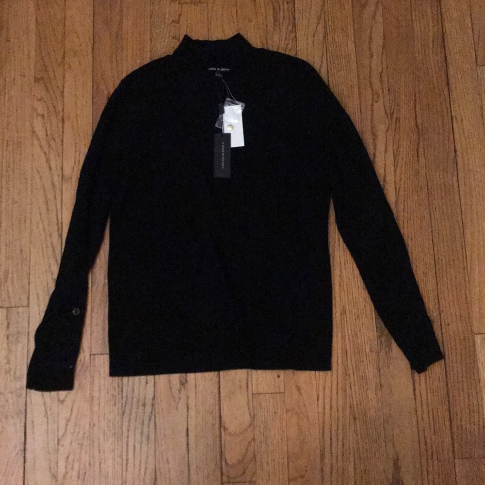 Cable & Gauge mock turtleneck with details size S